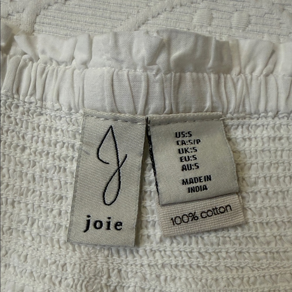 Joie White Shorts with Yellow Lemon & Green Leaf Embroidery. Sleep shorts. NWT S - Picture 6 of 8